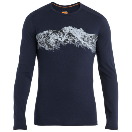 T-shirt homme Icebreaker M Mer 200 Oasis LS Crewe Remarkables bleu foncé Midnight Navy