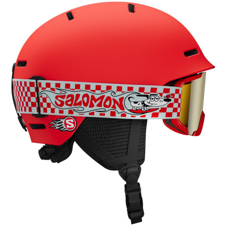 Casque de ski enfant Salomon Player Combo rouge Cherry Tomato