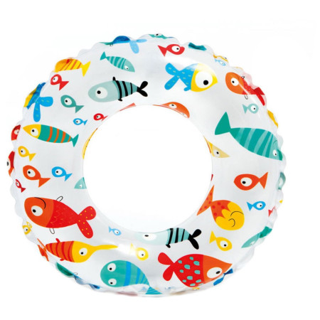 Anneau Intex Lively Print Swim Ring 59230NP jaune CoralReefFish