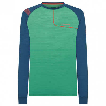T-shirt homme La Sportiva Tour Long Sleeve M 2021 vert - bleu GrassGreen/Opal