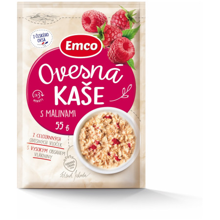 Porridge Emco Porridge d'avoine aux framboises 55g