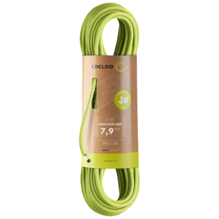 Corde Edelrid Apus Eco Dry 7,9mm 60m vert clair 138 oasis