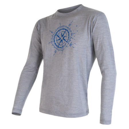 T-shirt homme Sensor Merino Wool PT Kompas dl.r. girs Grey