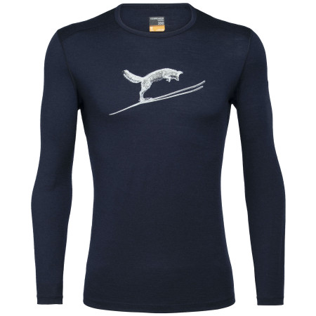 T-shirt homme Icebreaker M 200 Oasis LS Crewe Fox Jump bleu foncé MidnightNavy