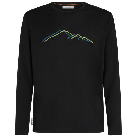 T-shirt fonctionnel homme Icebreaker Men Merino 150 Tech Lite LS Tee Rainer Ridge noir Black