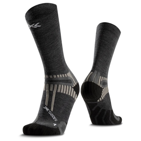 Chaussettes X-Socks Hike Perform Merino Crew gris
