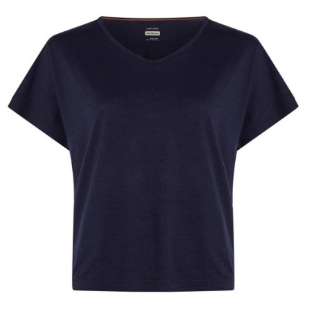 T-shirt fonctionnel femme Icebreaker Women Mer 150 Lodge SS Tee bleu foncé Midnight Navy