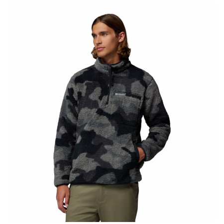 Chandail homme Columbia Rugged Ridge™ High Pile Half Zip noir Black Mod Camo