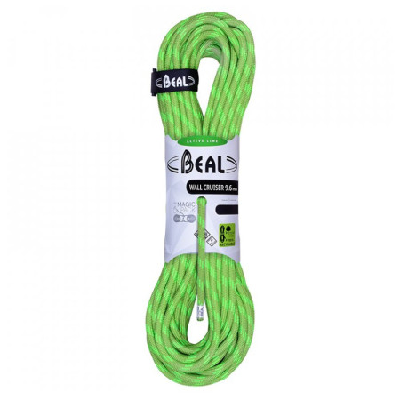 Corde d'escalade Beal Wall Cruiser 9,6 mm (40 m) green green