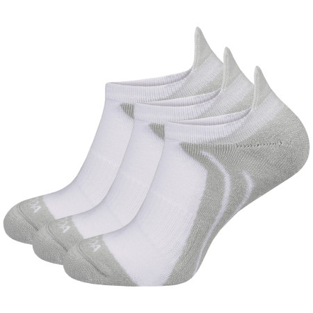Chaussettes MOOA Bamboo Active Low 3-pack blanc / gris White/Grey
