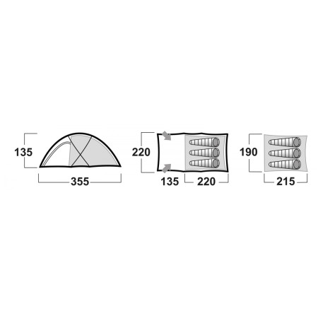 Tente de randonnée Husky Felen 3-4