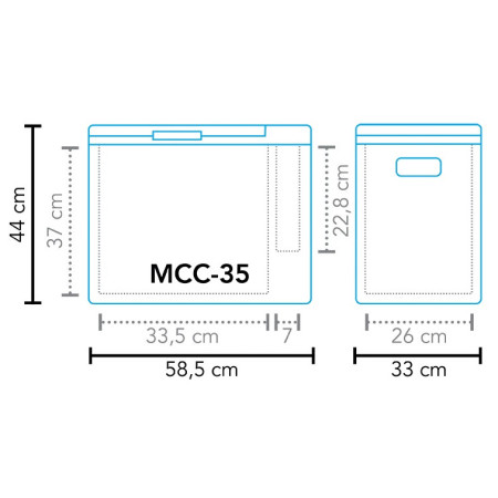 Réfrigérateur à compresseur Mestic Compressor MCC-35 AC/DC