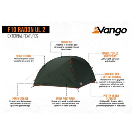Tente ultra-légère Force Ten Radon UL 2