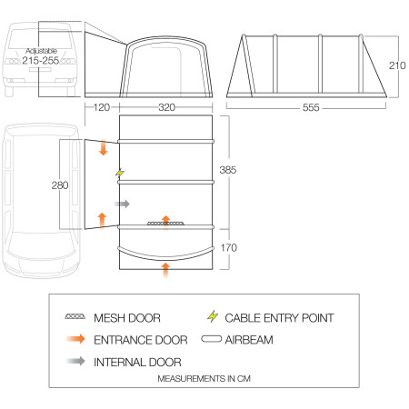 Tente caravane Vango Galli CC II Air Mid