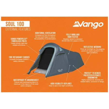 Tente de randonnée Vango Soul 100