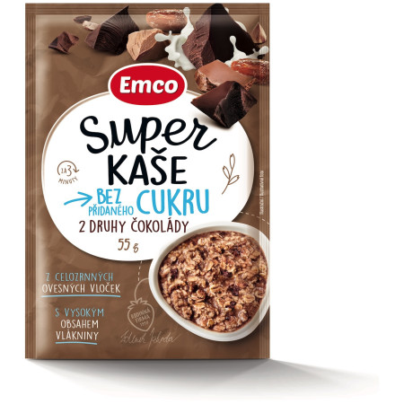 Porridge Emco Super porridge 2 chocolats 55g