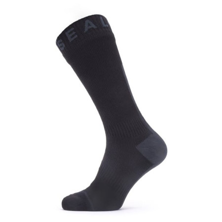 Chaussettes imperméables SealSkinz WF All WT Mid Length with Hyd vert Black/Grey