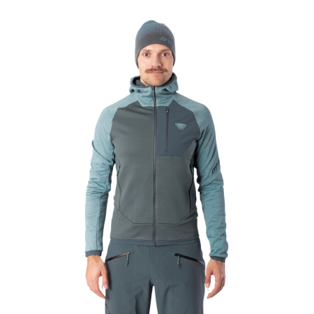 Sweatshirt fonctionnel homme Dynafit Radical Wool Hooded Jkt M bleu 3161 - smoke blue/0720