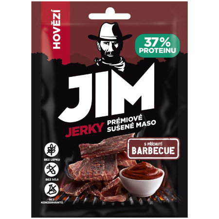 Viande séchée Jim Jerky Jerky bœuf BBQ 23g
