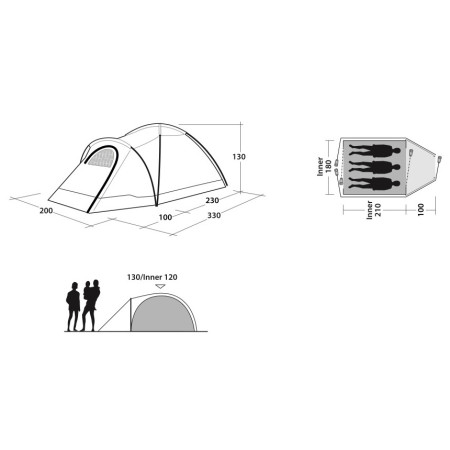 Tente de randonnée Outwell Cloud 3