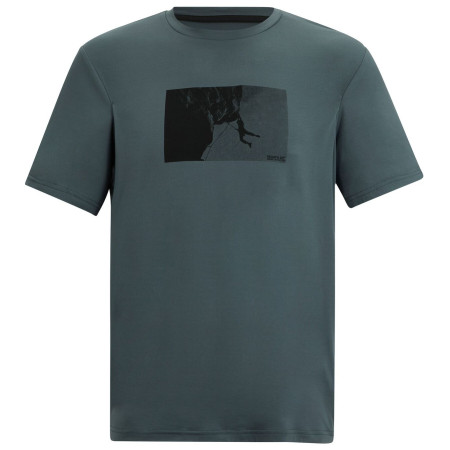 T-shirt homme Regatta Fingal Stretch vert foncé Dark Storm