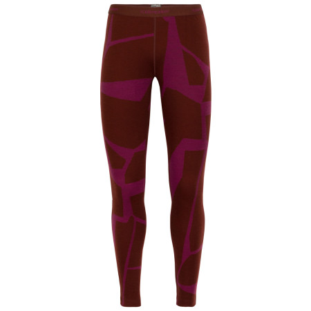 Leggings femmes Icebreaker 250 Vertex Leggings Fractured Landscapes rouge espresso/cherry/j