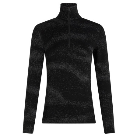 T-shirt fonctionnel femme Icebreaker Women M 260 Tech Vertex LS HZ Chillwave noir Black/Obsidia/J