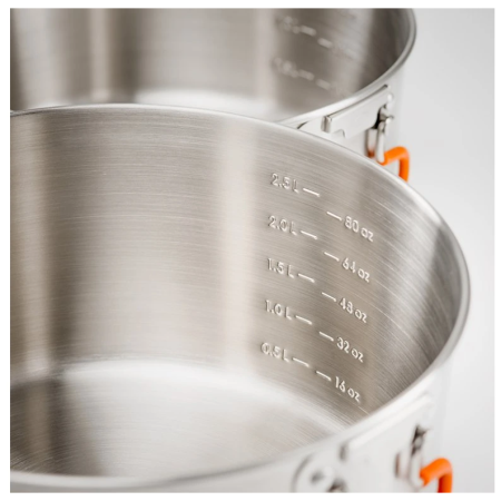 Set de vaisselle GSI Outdoors Glacier Stainless Base Camper Medium