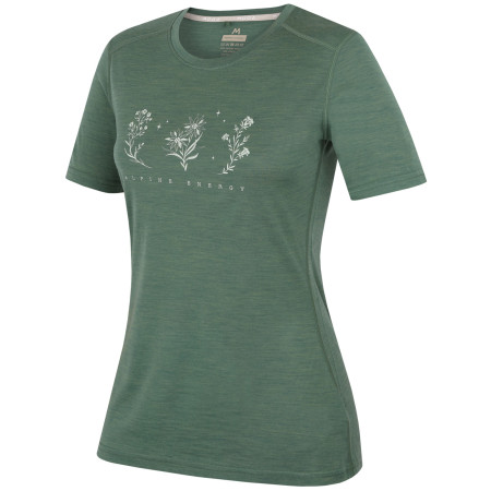 T-shirt femme MOOA Merino Lyolite Bloom 150 Short vert green