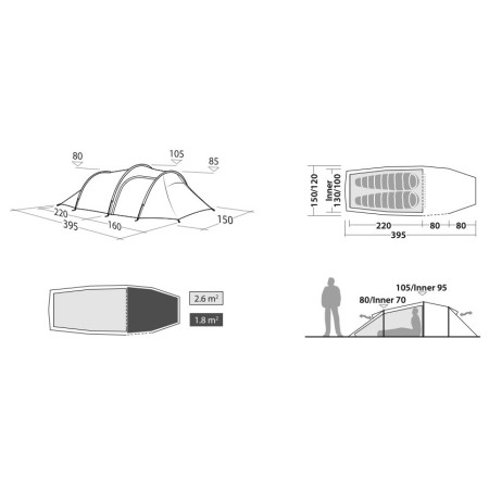 Tente de randonnée Robens Voyager 2 Exp