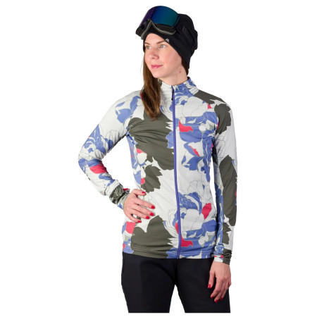 Veste polaire fonctionnelle femme Northfinder Tiara beige /vert multicolorprint