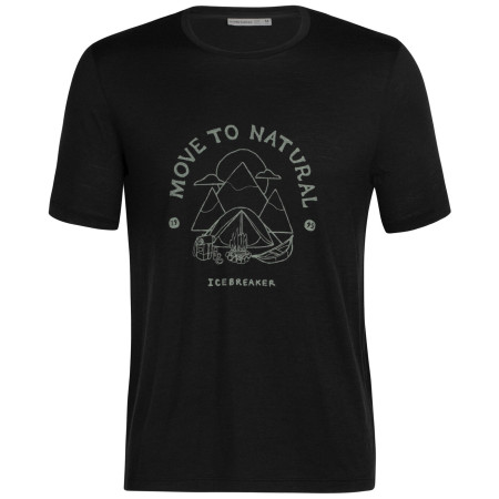 T-shirt homme Icebreaker Men Tech Lite II SS Tee Canopy Camper vert black
