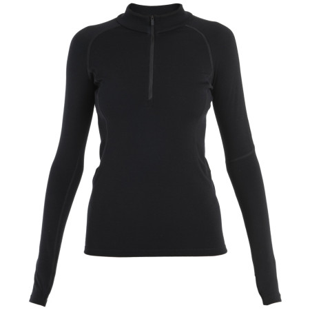 T-shirt fonctionnel femme Icebreaker Women 300 MerinoFine™ Polar LS Half Zip noir Black