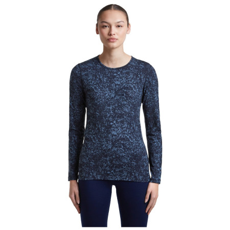 T-shirt fonctionnel femme Icebreaker Women M 200 Oasis LS Crewe Moss BloomAOP
