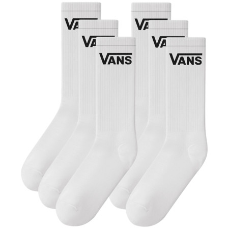 Chaussettes Vans Classic Crew 6ps blanc White