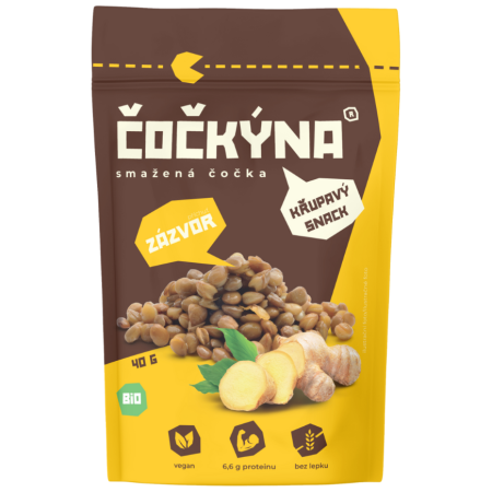 Aliments à emporter Čočkýna Chips de lentilles : Gingembre