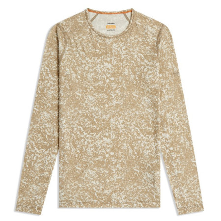 T-shirt fonctionnel femme Icebreaker Women M 200 Oasis LS Crewe Moss BloomAOP beige / blanc Cumin/Undyd/Aop