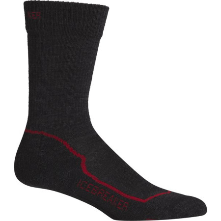 Chaussettes homme Icebreaker Mens Hike+ Light Crew (2020) vert JetHthr/Red/Black