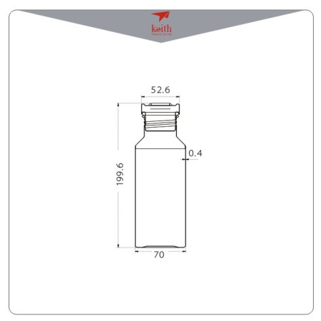 Bouteille Keith Titanium Titanium Sport Bottle 550 ml