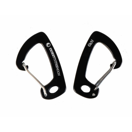 Set de 2 mousquetons ultralégers en aluminium Ticket to the moon 600 kg