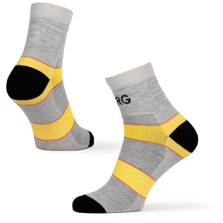 Chaussettes femme Warg Trail MID Wool gris / jaune SvSedaCernutaCerna