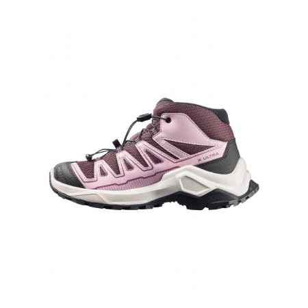Chaussures enfant Salomon X Ultra Mid Gtx J Huckleberry-Dawn Pink-Concord Grape