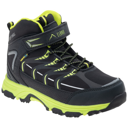 Chaussures enfant Elbrus Savas Mid Wp Jr noir / jaune Black/Lime/Silver