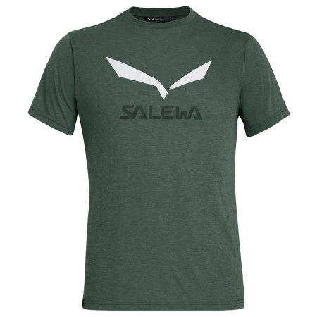 T-shirt homme Salewa Solidlogo Dri-Rel M S/S Tee gris foncé DeepForestMelange