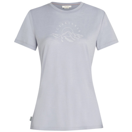T-shirt fonctionnel femme Icebreaker W Mer 150 Tech Lite SS Tee Sunrise Sumit gris clair Grey Quartz