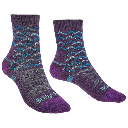 Chaussettes femme Bridgedale Hike LW MP 3/4 Crew Women's violet Purple/Aqua