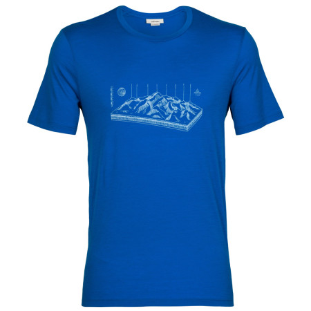 T-shirt homme Icebreaker Tech Lite II SS Tee Alps 3D bleue lazurite