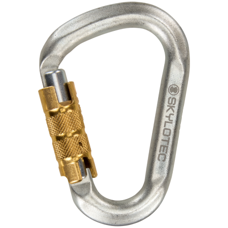 Mousqueton Skylotec Snappy Steel TG (triplex gate) gris clair No colour