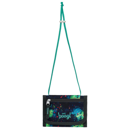 Portefeuille Baagl Peněženka na krk noir/vert Chill GRS
