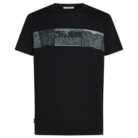 T-shirt homme Icebreaker Men Merino 150 Tech Lite SS Tee Elevation Line noir Black